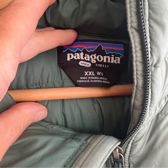 EUC Patagonia Down Sweater Puffer Jacket women’s sage green blue XXL good 4 XL - Picture 9 of 11